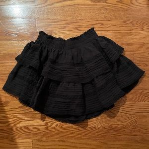 aerie black rock n ruffle skirt